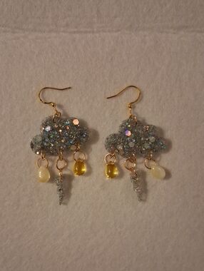 Resin Cloud Earrings!!